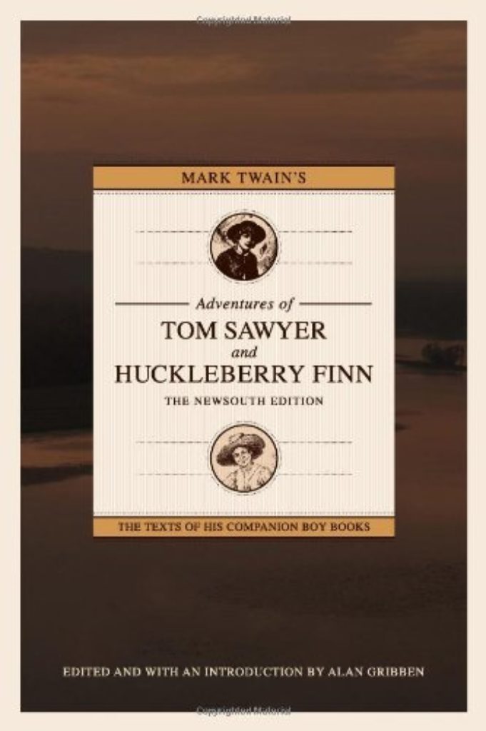 huckleberry finn and tom sawyer sit by the river and